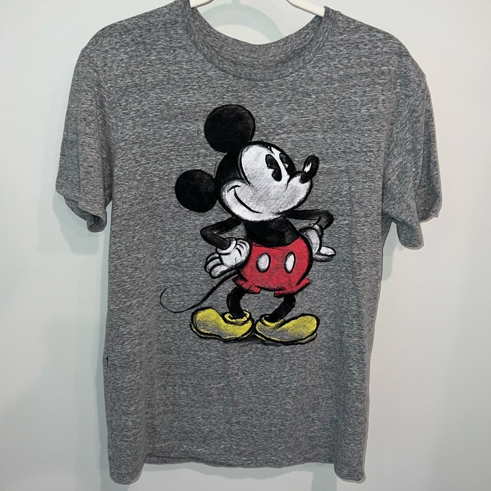 Gray Mickey Mouse Graphic T-Shirt